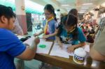 Student 9-10 Years Old, Scouts Work Together, Scout Camp In Bangkok Thailand Stock Photo