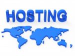 Hosting World Shows Earth Webhosting And Worldwide Stock Photo