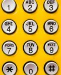 Public Telephone Button Up Close Stock Photo