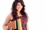 Young Student With Books Stock Photo