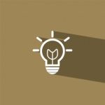 Bulb Flat Icon   Illustration Eps10 Stock Photo