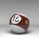 Billiard Ball Isolated On White Stock Photo