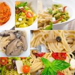 Collection Of Different Type Of Italian Pasta Collage Stock Photo