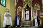 Statues Of The Saints In The Church Of The Encarnacion In Marbel Stock Photo