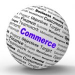 Commerce Sphere Definition Means Commercial Trade And Business S Stock Photo