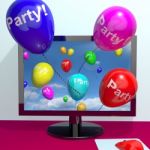 Balloons with Party word Stock Photo