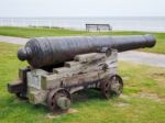 Ancient Cannon On Display In Southwold Stock Photo