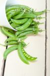 Hearthy Fresh Green Peas Stock Photo