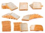 Whole Wheat Bread Isolated On The White Background Stock Photo