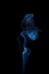 Abstract Smoke Isolated On Black Background Stock Photo