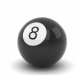 Billiard Ball Isolated On White Stock Photo