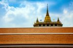 Golden Mountain Pagoda Stock Photo