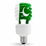 Flag Of Pakistan On Bulb Stock Photo