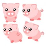 Cartoon Pig Illustration Stock Photo