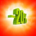 20 Percent Sign Stock Photo