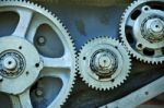 Cog And Gears From Old Mechine Stock Photo