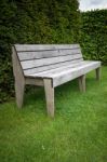 Wooden Garden Seat-england-uk Stock Photo