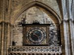 Old Clock In The Cathedral Of St Andrew In Bordeaux Stock Photo