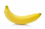 Banana Isolated On White Background Stock Photo