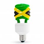 Jamaica Flag On Lamp Stock Photo