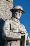 March, Cambridgeshire/uk - November 23 : Statue Of Remembrance I Stock Photo