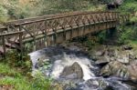 Lynmouth, Devon/uk - October 19 : Bridge Over The East Lyn River Stock Photo