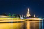 Bangkok, Thailand, 27 Dec 2017 - Night Time View Of Wat Arun (temple) Stock Photo