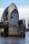 View Of The Thames Barrier Stock Photo