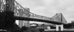 Story Bridge In Brisbane. Black And White Stock Photo