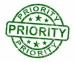 Priority Stamp Stock Photo