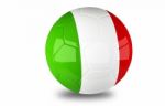 Italy Flag On Football Stock Photo