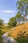 View Of The Countryside Around The Village Of Conistone In The Y Stock Photo