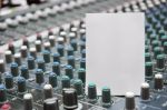 Paper Blank With Sound Mixer Stock Photo