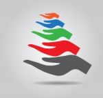 Hand Hold Of Colors  Icon Stock Photo