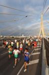 Bangkok, Thailand - November 18: Unidentified Runner At Standard Stock Photo