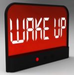 Wake Up Clock Message Meaning Awake And Rise Stock Photo