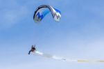 Powered Hang Glider At Shoreham Airshow Stock Photo