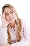 Woman Having Headache Stock Photo