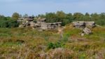 Scenic View Of Brimham Rocks In Yorkshire Dales National Park Stock Photo