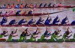 Pimai, Thailand - November  11: Unidentified Rowers  In Traditio Stock Photo