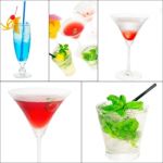 Cocktails Collage Stock Photo