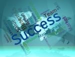 Success Words Shows Text Prevail And Resolution Stock Photo