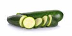 Zucchini Courgette Isolated On The White Background Stock Photo