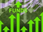 Funds Graph Represents Stock Market And Cash Stock Photo