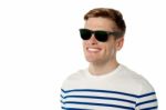 Stylish Young Guy In Black Sunglasses Stock Photo