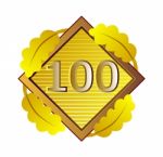 Number 100 In Diamond Stock Photo