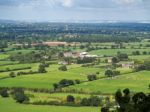 View Of The Cheshire Countryside From Beeston Castle Stock Photo