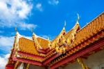 Marble Temple In Bangkok, Thailand Stock Photo