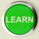 Learn Button Or Icon Stock Photo