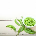 Hearthy Fresh Green Peas Stock Photo